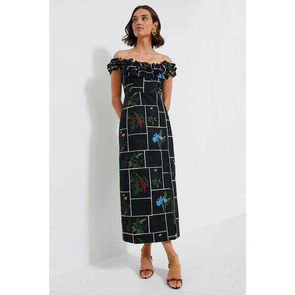 TUCKERNUCK Black Fresher Buds Suze Dress Size 4 NWT Retail $198 Tuckernuck - Picture 5 of 6